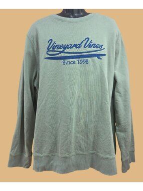 Vineyard Vines Mens Green Crew Sweatshirt XL